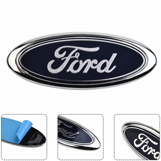 ตราสัญลักษณ์โครเมี่ยม รูปไข่ สีฟ้า 150x60 มม. สําหรับ Ford Focus Mon Deo Transit