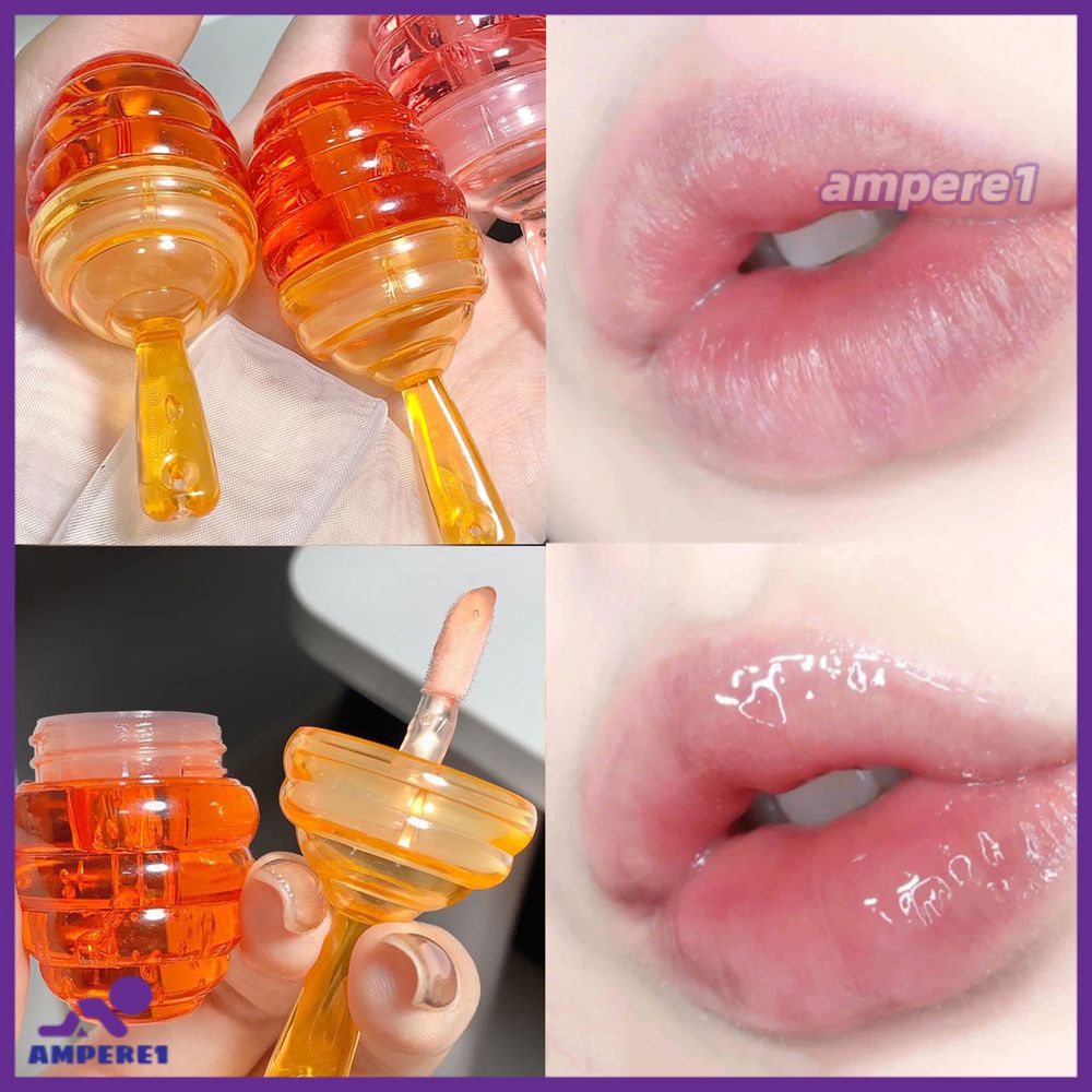 magic-casa-small-honey-jar-two-lip-oil-set-desalinating-lip-candy-colour-water-lip-balm-2pcs-set-ame1-ame1