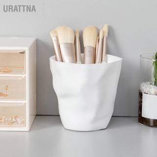 URATTNA ที่ใส่แปรงแต่งหน้าปากขนาดใหญ่พื้นผิวจีบไม่สม่ำเสมอ Make Up Brush Storage Organizer สำหรับห้องน้ำห้องนอน