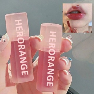 Herorange ลิปสติก ลิปกลอส เนื้อใส สีแดง เนื้อบางเบา