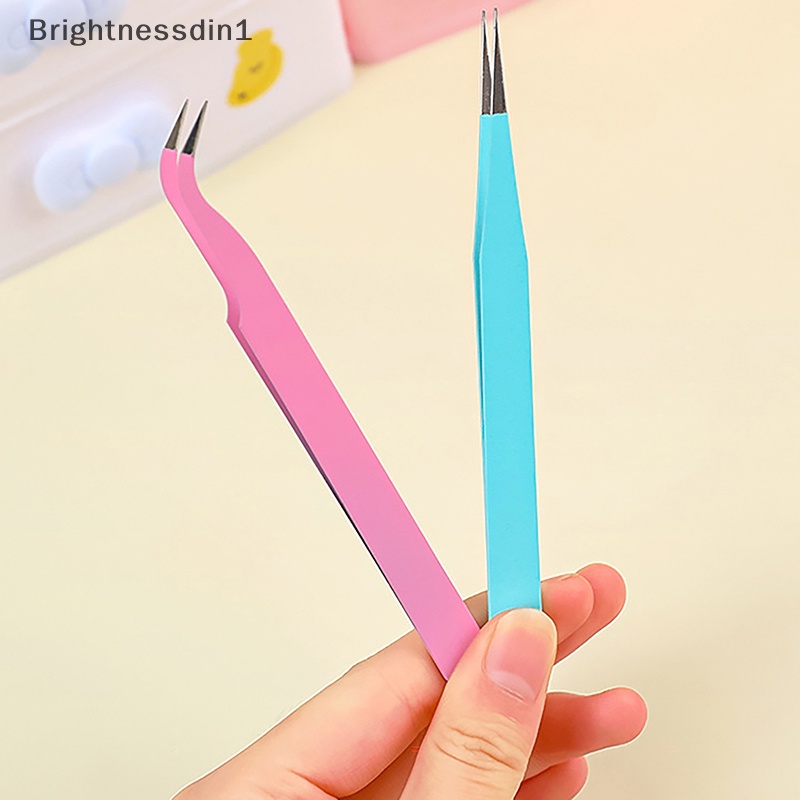 brightnessdin1-แหนบสเตนเลส-แบบตรง-ป้องกันไฟฟ้าสถิตย์-สําหรับตกแต่งเค้ก-2-ชิ้น-ต่อชุด