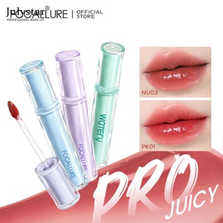 JULYSTAR FOCALLURE Jelly Lip Gloss Lip Tint Liquid Lipstick Moisturizing High Pigment &amp; Long Wear Juicy Jelly Lips แต่งหน้า