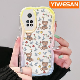 เคสมือถือ แบบนิ่ม แบบใส ลายการ์ตูนหมี ดอกไม้ กันกระแทก สําหรับ Xiaomi 10T Pro Poco F3 Poco F4 Redmi K50 K40 Pro K40s