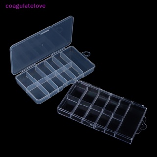 Coagulatelove กล่องพลาสติกใส ประดับลูกปัดคริสตัล พลอยเทียม สําหรับจัดเก็บอุปกรณ์ตกแต่งเล็บ 1 ชิ้น [ขายดี]