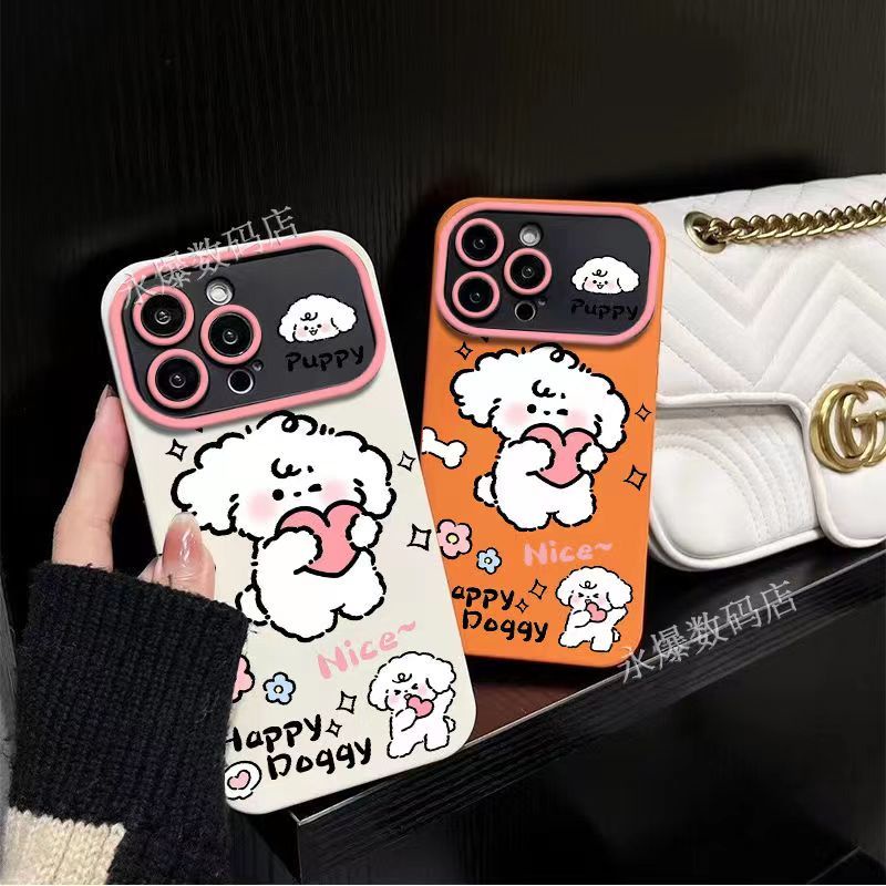 เคสโทรศัพท์มือถือนิ่ม-ลายลูกสุนัขน่ารัก-สําหรับ-apple-iphone-14promax-13pro-12-11-7p-jin2