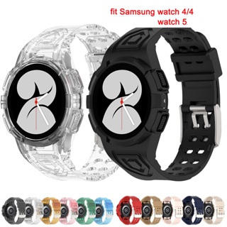 ภาพหน้าปกสินค้าสายนาฬิกาข้อมือ แบบใส และเคส สําหรับ Samsung Galaxy Watch 4 5 Watch4 40 มม. 44 มม. Watch5 ที่เกี่ยวข้อง