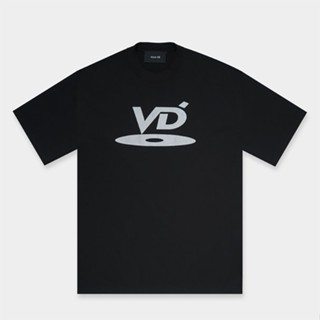 เสื้อยืดคอกลม แขนสั้น พิมพ์ลายตัวอักษร Vd สไตล์อเมริกัน สตรีท ทรงหลวม เข้ากับทุกการแต่งกาย สําหรับคู่รัก