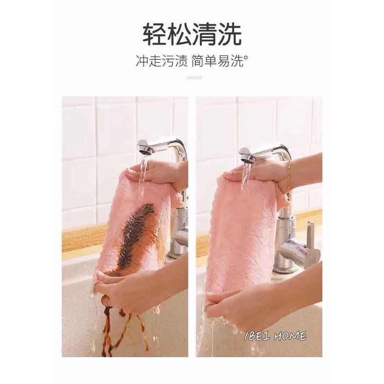 ผ้าเช็ดจาน-แบบสองด้าน-ดูดซับน้ําได้ดี-ไม่เป็นขุย-สําหรับเช็ดทําความสะอาดโต๊ะ-ห้องครัว