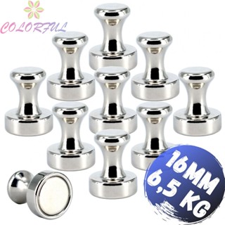 【COLORFUL】10PCS Neodymium Magnets Pin Board Magnet For Board Cone Magnets Super Strong