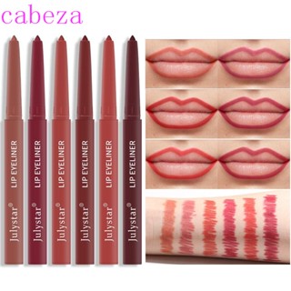 Cabeza ดินสอเขียนขอบปาก กํามะหยี่ ผู้หญิง สีชมพู สีแดง สีน้ําตาล กันน้ํา ลิปสติก ปากกา เครื่องสําอาง กํามะหยี่ ลิปไลเนอร์ เครื่องมือแต่งหน้า ลิปสติก เนื้อแมตต์