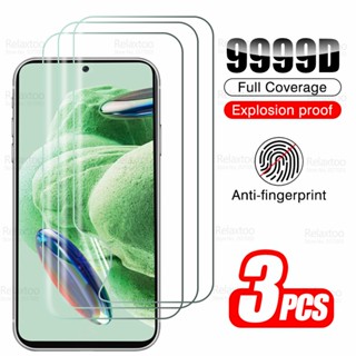 ฟิล์มไฮโดรเจลนิ่ม ทรงโค้ง 999D 3 ชิ้น สําหรับ Redmi Note 12 5G Radmi Readmi Note12 Pro Plus 12Pro+