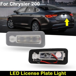 หลอดไฟ LED ติดป้ายทะเบียนรถยนต์ สีขาว สําหรับ Chrysler 200 2015 2016 2017 2 ชิ้น