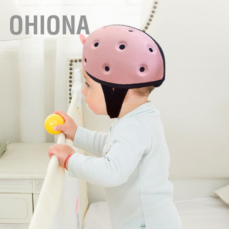 ohiona-หมวกกันน็อคเด็ก-น่ารัก-ระบายอากาศได้-น้ำหนักเบา-ทารกคลานและเดิน-ตัวป้องกันศีรษะ-เบาะรองศีรษะนิรภัย