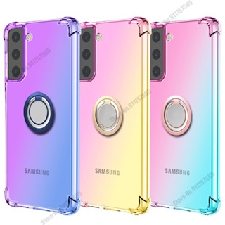 M54 เคสโทรศัพท์มือถือ TPU แบบใส ไล่โทนสีรุ้ง พร้อมแหวนขาตั้ง สําหรับ Samsung M54 Galaxy M14 A24 M54 Samsung Galaxy M54 5G