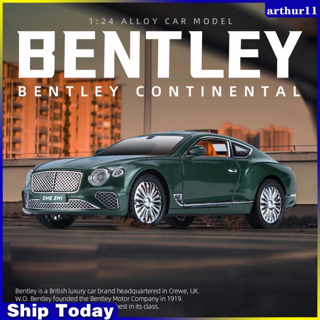 arthur-โมเดลรถยนต์จําลอง-ขนาด-1-24-พร้อมไฟเสียง-สําหรับ-bentley-continental