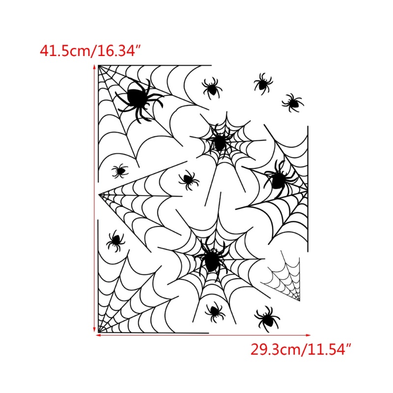 สติกเกอร์ติดผนัง-ลายใยแมงมุม-สีดํา-สําหรับตกแต่งฮาโลวีน