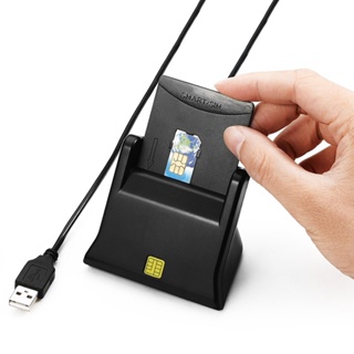 ABS มัลติฟังก์ชั่นกันลื่นไฟแสดงสถานะ LED ธนาคาร USB 2.0 ที่ทำการไปรษณีย์ การเข้าถึงทั่วไปด้วย SIM Adapter เครื่องอ่านสมาร์ทการ์ด【COD】