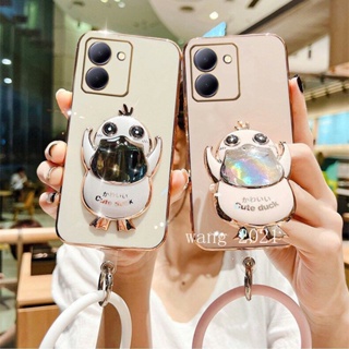 ใหม่ เคสป้องกันโทรศัพท์มือถือซิลิโคน แบบนิ่ม ลายเป็ด มีสายคล้อง สําหรับ VIVO Y36 5G 4G 2023 Y36 4G 5G