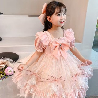 เด็กหญิง Xia Luolita ลูกไม้เด็กสไตล์ต่างประเทศชุดปุยชุดเจ้าหญิงน่ารัก