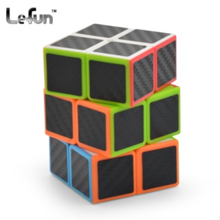 Lefun ลูกบาศก์ความเร็ว 2x3x3 พร้อมสติกเกอร์คาร์บอนไฟเบอร์ 233 Magic Cube