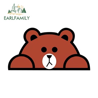 Earlfamily สติกเกอร์ ลายกราฟฟิตี้หมีบราวน์ กันน้ํา 13 ซม. x 6.7 ซม. สําหรับตกแต่งรถยนต์ แล็ปท็อป รถจักรยานยนต์