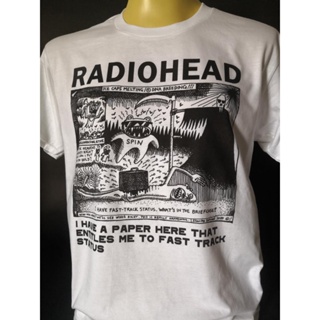 เสื้อนำเข้า Radiohead Fast-Track I Have A Paper Oasis Alternative Rock Psychedelic Grunge Indie Gildan T-Shirt