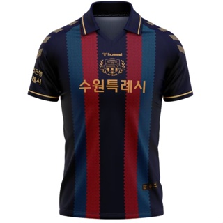 เสื้อกีฬาแขนสั้น ลายทีมชาติฟุตบอล Suwon FC 23-24 ชุดเหย้า คุณภาพสูง สําหรับผู้ชาย