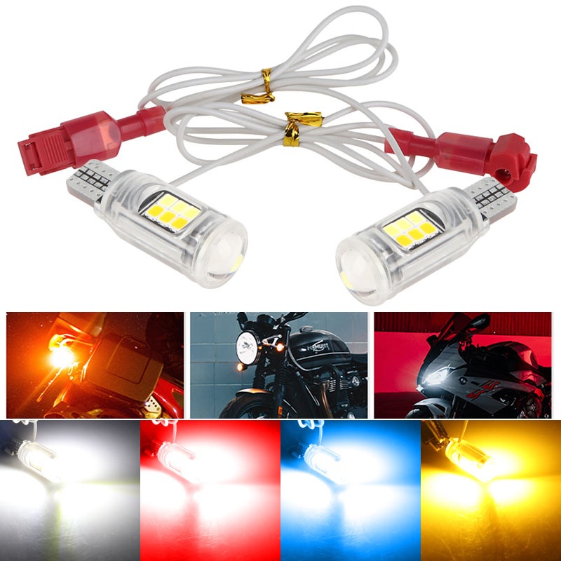 1PCS Dual color H4 LED Motorcycle Headlight Bulbs Hight Low beam Motorbike  3000K 6000K Scooter ATV Accessories Condensing Len Fog Lights(model: H4  -white+yellow)
