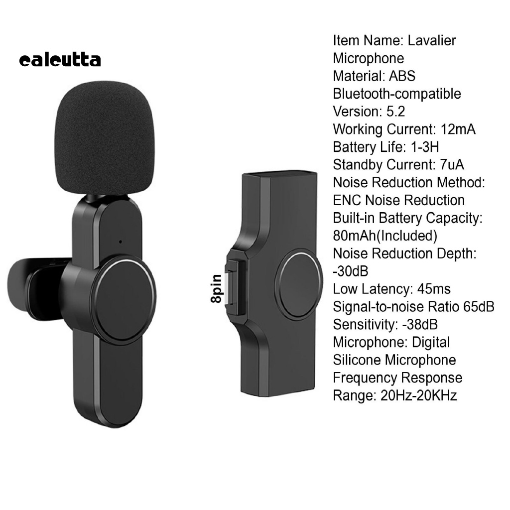 calcutta-lavalier-ไมโครโฟนอัจฉริยะ-ลดเสียงรบกวน-บลูทูธ-5-2-ขนาดเล็ก-สําหรับไลฟ์สด