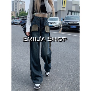 EMILIA SHOP กางเกงขายาว กางเกงเอวสูง ผู้หญิงสไตล์เกาหลี เสื้อผ้าแฟชั่นผู้หญิง y2k 2023 ใหม่ A97L05X 062901