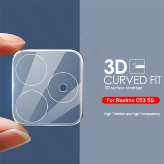 กระจกนิรภัยกันรอยเลนส์กล้อง 3D ทรงโค้ง สําหรับ Realme C53 C 53 53C 4G 2023 1-3 ชิ้น