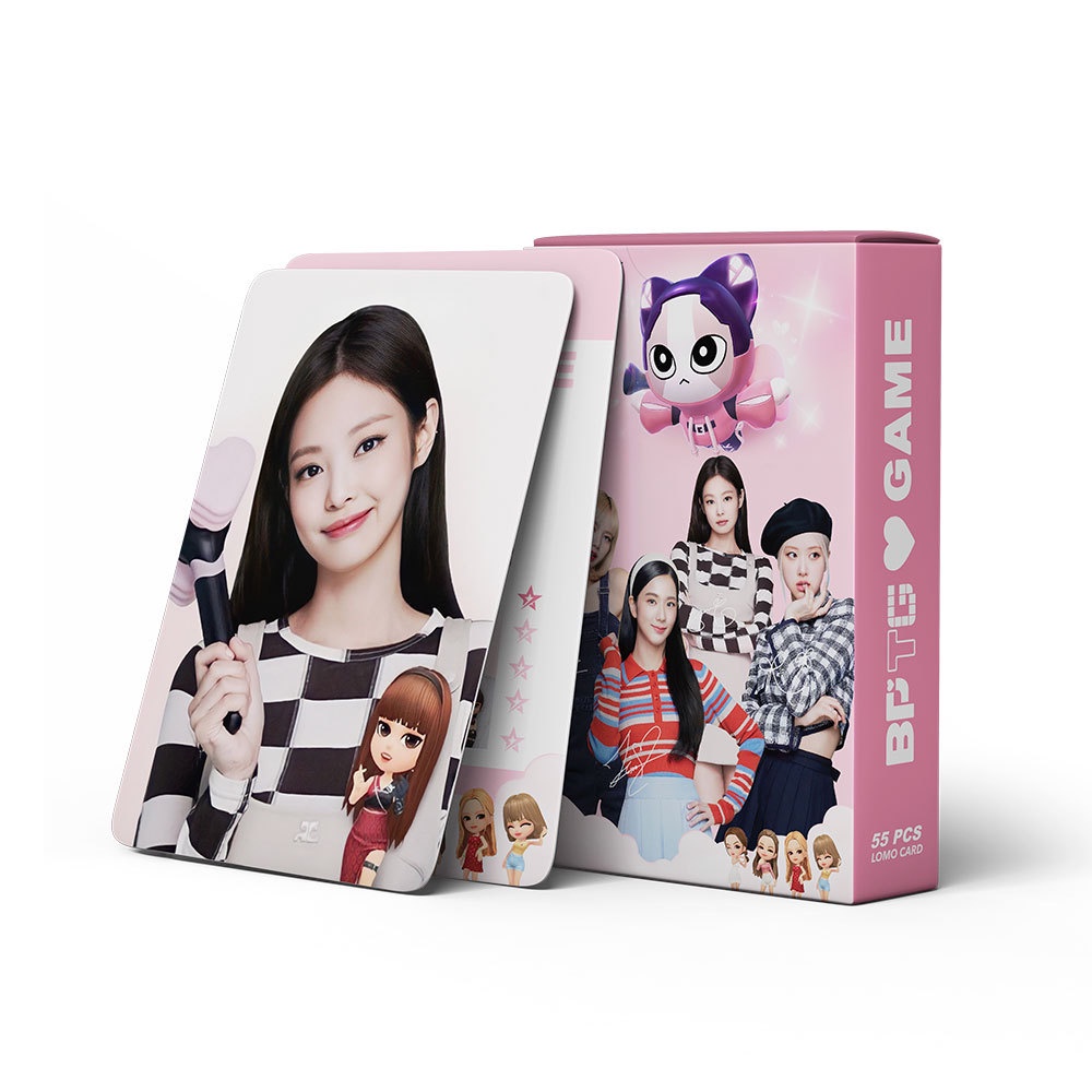 อัลบั้มรูปภาพ-black-pink-bptg-jennie-jisoo-lisa-rose-สีดํา-สีชมพู-จํานวน-55-ชิ้น-ต่อกล่อง