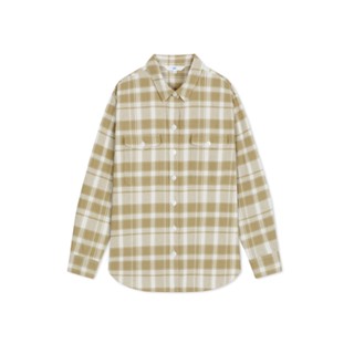 AIIZ (เอ ทู แซด) - เสื้อเชิ้ตผู้หญิงโอเวอร์ไซส์แขนยาวผ้าแฟลนเนลnWomens Oversized Flannel Long Sleeve Shirts