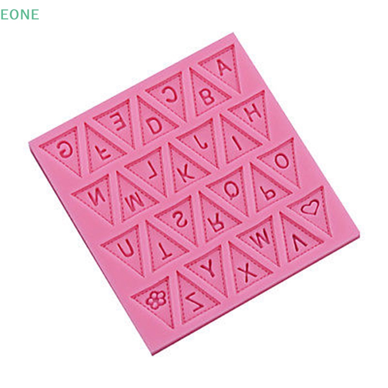 eone-แม่พิมพ์ซิลิโคน-รูปธง-26-ตัวอักษร-สําหรับทําช็อคโกแลต-เค้ก