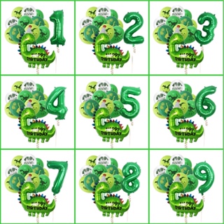 ลูกโป่งฟอยล์ดิจิทัล รูปไดโนเสาร์ ตัวเลข 32 นิ้ว สีเขียว สําหรับตกแต่งปาร์ตี้วันเกิดเด็ก 23 ชิ้น ต่อชุด