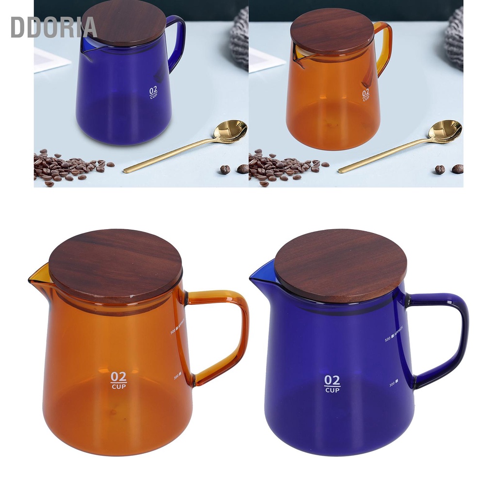 ddoria-500-มล-เซิร์ฟเวอร์กาแฟทนความร้อนพร้อมฝาไม้กาต้มน้ำชาในครัวเรือนสำหรับโฮมออฟฟิศ