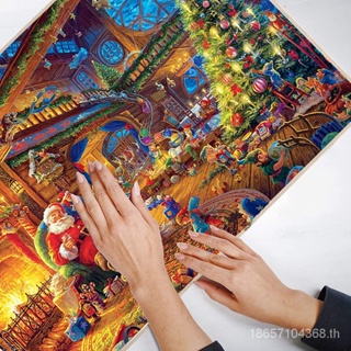 พร้อมส่ง จิ๊กซอว์ไม้ปริศนา Thomas Kinkade Santas Workshop ขนาดเล็ก 300 500 1000 ชิ้น สําหรับผู้ใหญ่