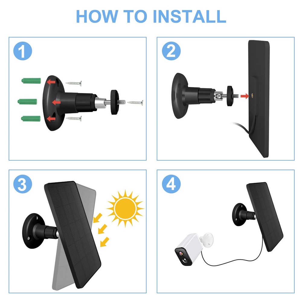 แผงพลังงานแสงอาทิตย์-10w-5v-กันน้ํา-พอร์ต-usb-c-สําหรับกล้องรักษาความปลอดภัย-iegeek-dc5521