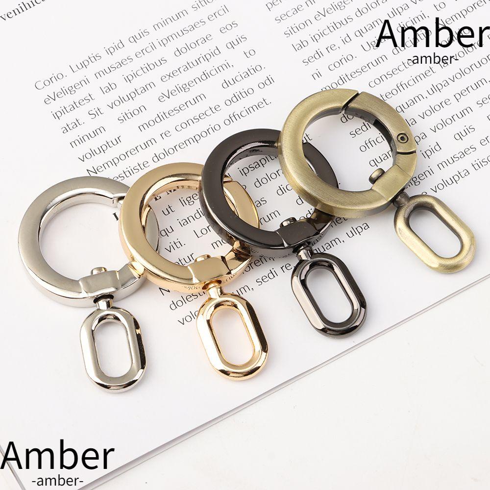 amber-สปริงโอริง-หัวเข็มขัด-สีดํา-ทอง-สีเงิน-สีบรอนซ์-ชุบสังกะสีอัลลอยด์-ตะขอกระเป๋า-หัวเข็มขัด