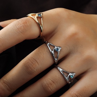 แหวนคอสเพลย์ ประดับเพทาย แบบบาง ปรับระดับได้ หรูหรา เหมาะกับของขวัญ แฟชั่นคู่รัก สําหรับผู้หญิง