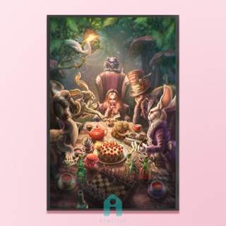 Alice in Wonderland ชุดปักครอสสติตช์ ผ้าฝ้าย 11CT พิมพ์ลาย DIY [Acelit.th]
