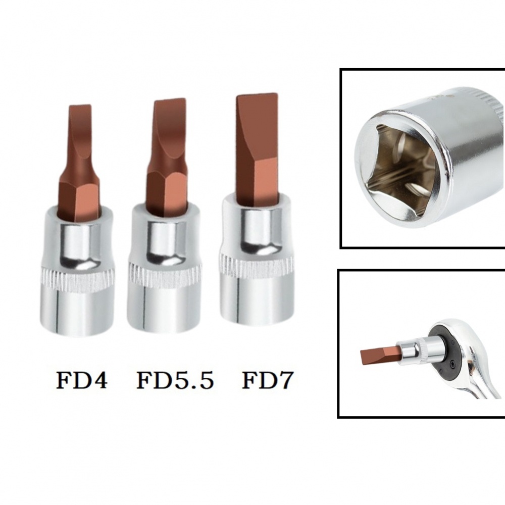 ดอกไขควง FD 1/4 นิ้ว FD4 FD5.5 FD7 1 ชิ้น | Shopee Thailand