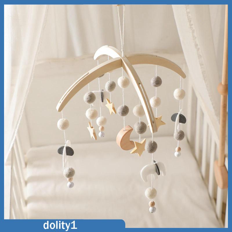 dolity1-โมบายกระดิ่งไม้-พร้อมลูกบอลสักหลาด-สําหรับตกแต่งเปลเด็กแรกเกิด