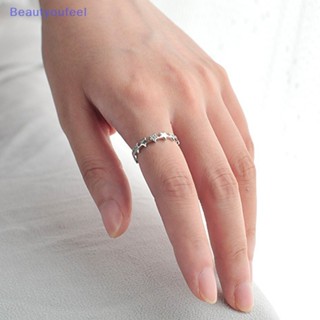 [Beautyoufeel] แหวนเพทายคริสตัล รูปดาวน้อย สีเงิน ปรับได้ เครื่องประดับแฟชั่น สําหรับผู้หญิง