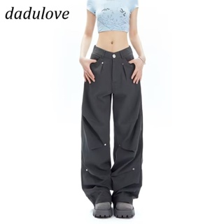 DaDulove💕 New American Ins High Street Retro Overalls Niche High Waist Wide Leg Pants Large Size Trousers