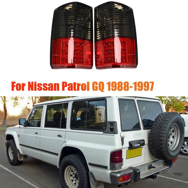 ไฟท้ายรถยนต์-led-26555-05j00-สีแดง-และควัน-สําหรับ-nissan-patrol-gq-1988-1997-series-1-2-1-คู่