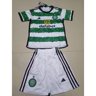 เสื้อกีฬาแขนสั้น ลายทีมชาติฟุตบอล Celtics 2324 คุณภาพสูง สําหรับเด็ก