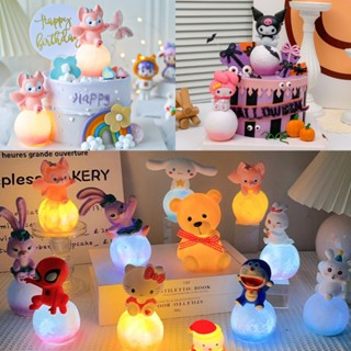 โคมไฟกลางคืน LED รูปการ์ตูนอนิเมะ Sanrio Kuromi My Melody Cinnamoroll Kawali เหมาะกับของขวัญวันเกิด ของเล่นสําหรับเด็ก