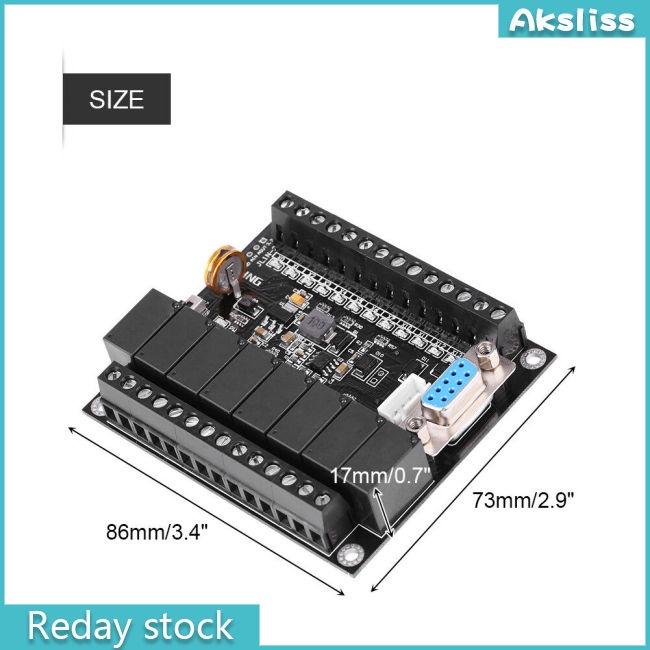 aks-บอร์ดควบคุมโปรแกรม-plc-dc-24v-plc-regulator-fx1n-20mr