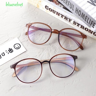 Bluevelvet แว่นตา ป้องกันแสงสีฟ้า ย้อนยุค เรียบง่าย ผู้หญิง ผู้ชาย เสือดาว แบน แว่นตา สไตล์เกาหลี